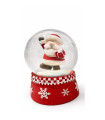 Esfera de Nieve 9 cm Santa con Base de Copos Alparamis