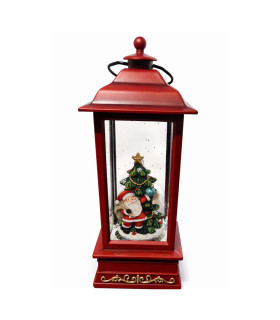 Farol de Nieve Musical 27 cm a Pila Santa Alparamis