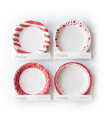 12 Paquetes De 6 Platos Navidad Rojos
