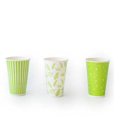 12 Paquetes De 8 Vasos Verdes