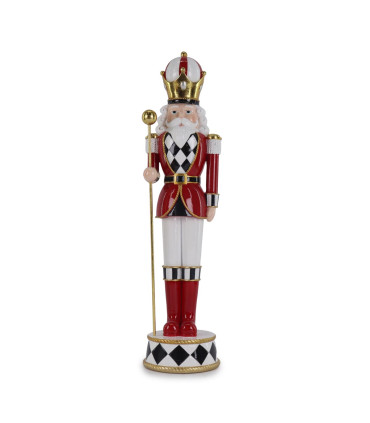 Adorno de Cascanueces con Corona y Bastón 48.5 cm Alparamis