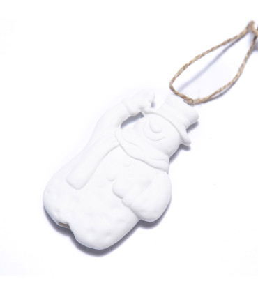 Adornos de Santa Snowman Reno y Moño 10 cm