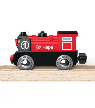 Locomotora Roja a Pilas para Tren de Juguete Hape