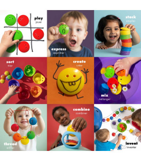 Set de 36 Unidades Bilibo Dots Classic Mix en 6 Colores