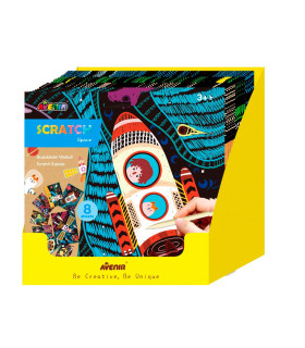 Scratch 20 Pz en 2 Diseños con Exhibidor Avenir