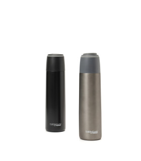 Termo 1000 ml con Tapa a Rosca Pico Vertedor y Taza Thermos Gris