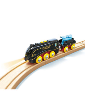Tren a Batería con Vapor y Silbato Hape