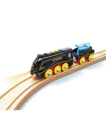 Tren a Batería con Vapor y Silbato Hape