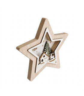 Adorno de Madera Estrella de Cuento 20 cm