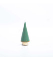 Adorno de Pino con Copos Verde 10 cm Alparamis