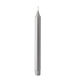 Vela Taper 25 cm Plateado Metálico x 4 unidades