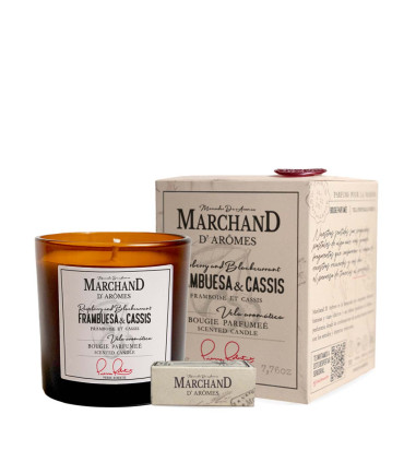 Vela Aromática Marchand D Aromes Frambuesas y Cassis 220 g