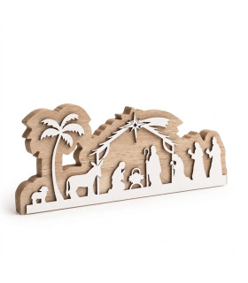 Pesebre de Madera Noche de Belén 29 x 12 cm