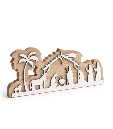 Pesebre de Madera Noche de Belén 29 x 12 cm