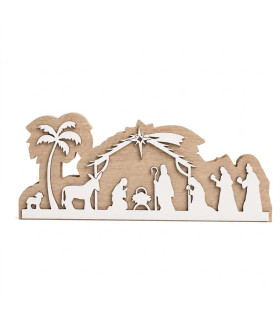 Pesebre de Madera Noche de Belén 29 x 12 cm