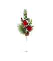 Adorno Rama Pino con Piñas y Frutos Rojos 46 cm Alparamis