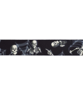 Cinta Ancha Halloween Skeletons 3.9 cm x 10 m
