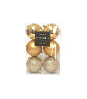 Bolas Doradas de 8 cm x 6 Alparamis