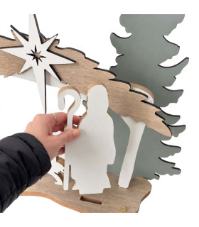 Pesebre de Madera Refugio 58 x 52 cm