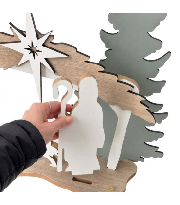 Pesebre de Madera Refugio 58 x 52 cm