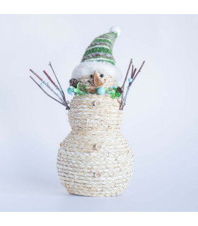 Adorno de Mimbre Snowman 32 cm Alparamis