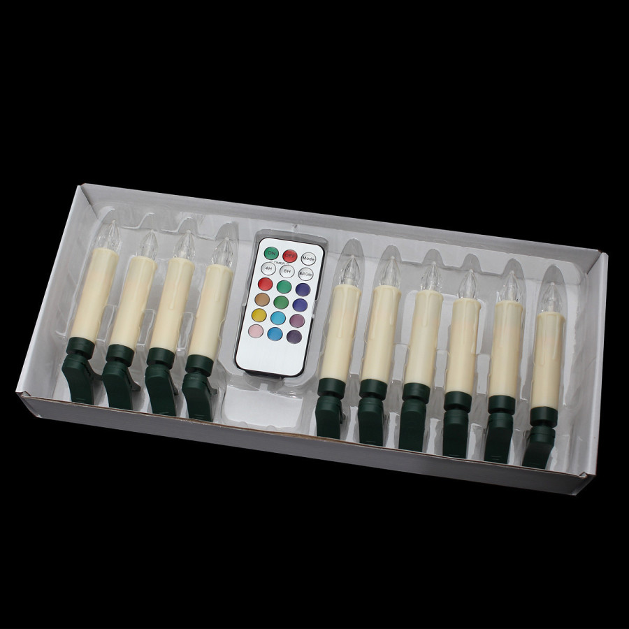 Set de 10 Velas LED con Funciones Color 6 cm Alparamis