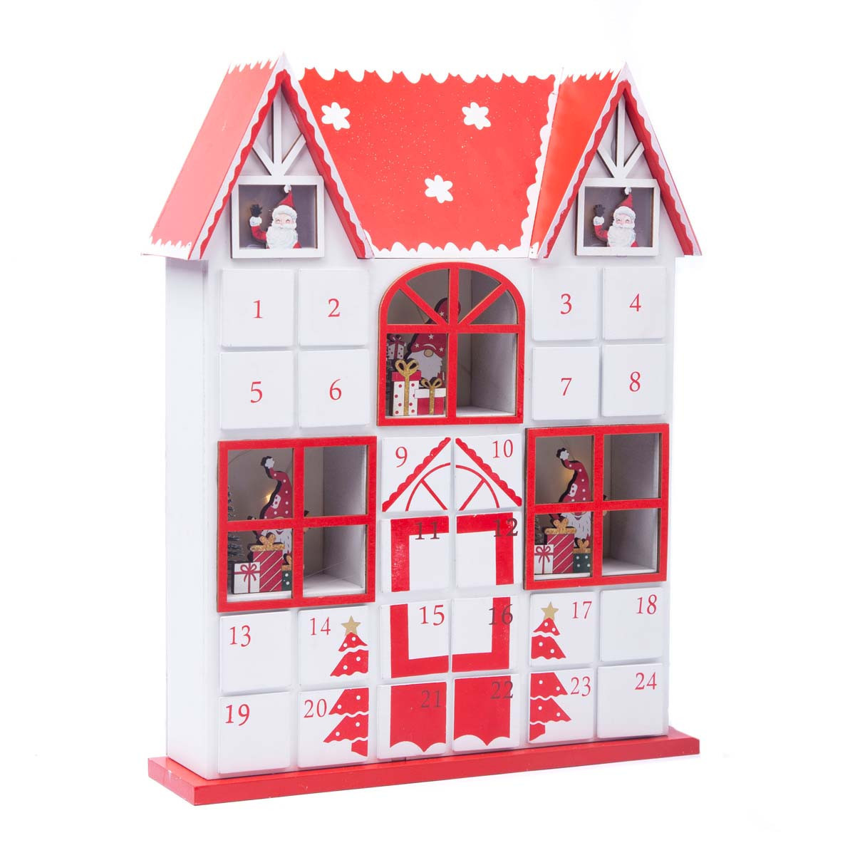 Calendario de Adviento de Madera con Luz LED 37 cm Alparamis