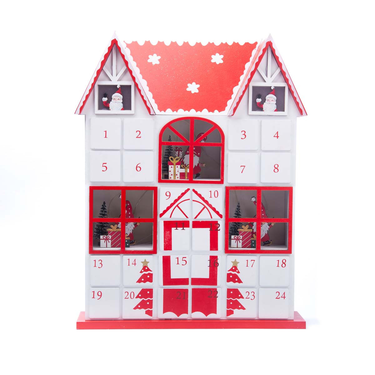 Calendario de Adviento de Madera con Luz LED 37 cm Alparamis