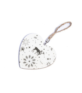 Colgante de Madera Arbol Estrella y Corazon Brillante Alparamis