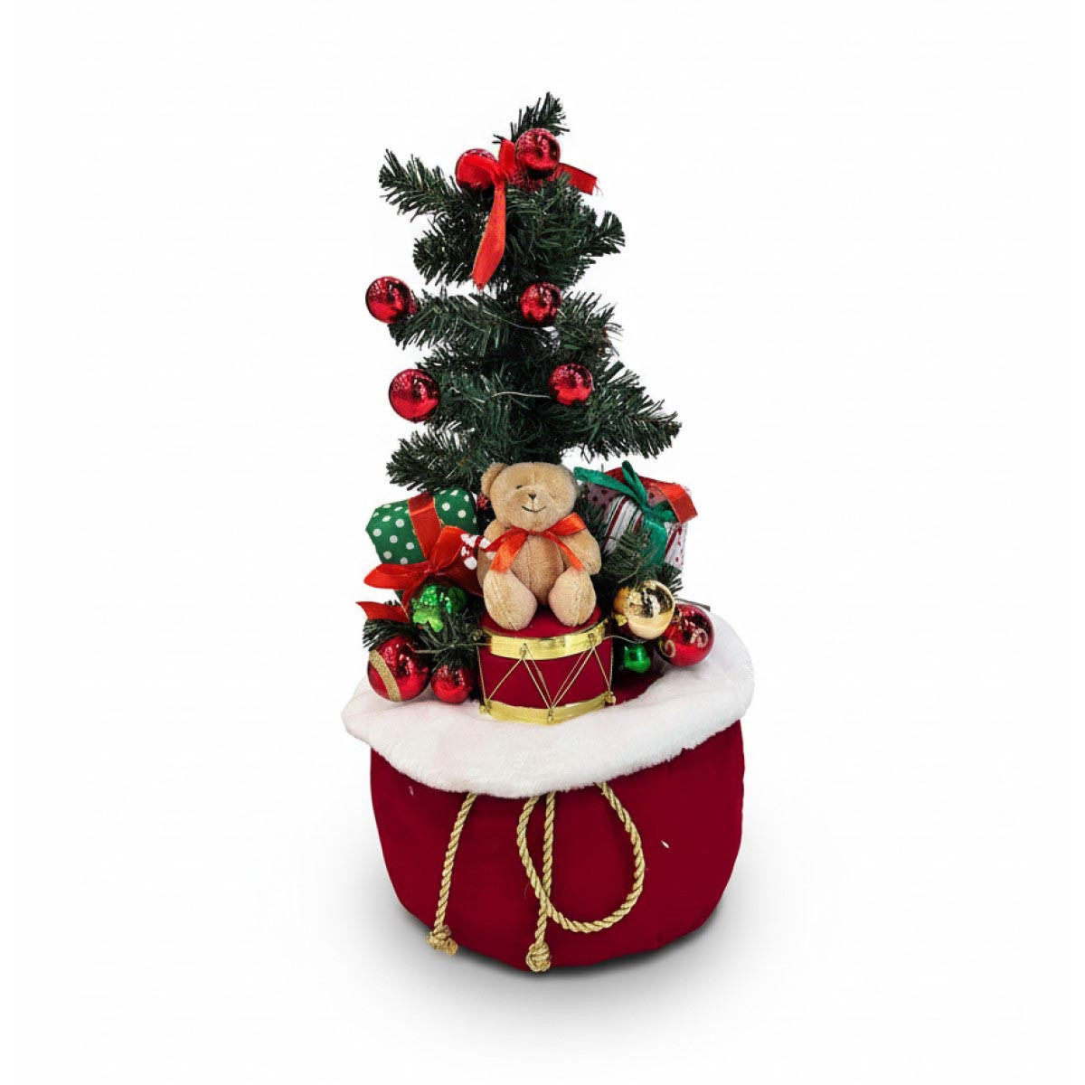 Árbol de Navidad 63 cm con LED en Bolsa de Santa Alparamis