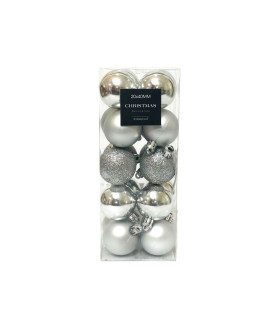 Bolas Plateadas de 4 cm x 20 Alparamis