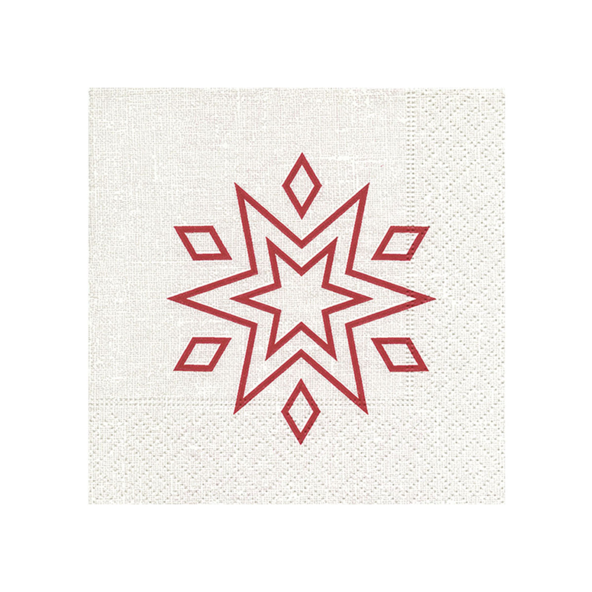 Servilleta 25X25 Starry White Red Xmas