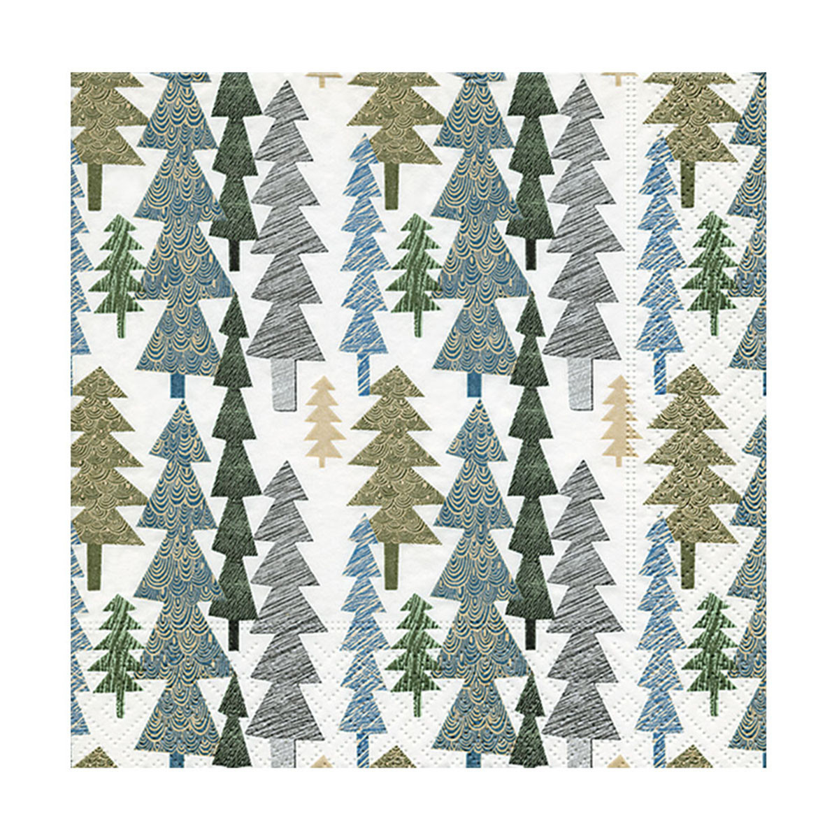 Servilleta 33X33 Structured Trees Xmas