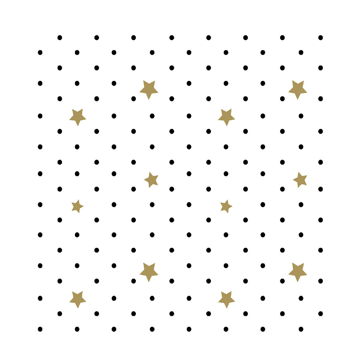 Servilletas 33x33 Black Stars Xmas