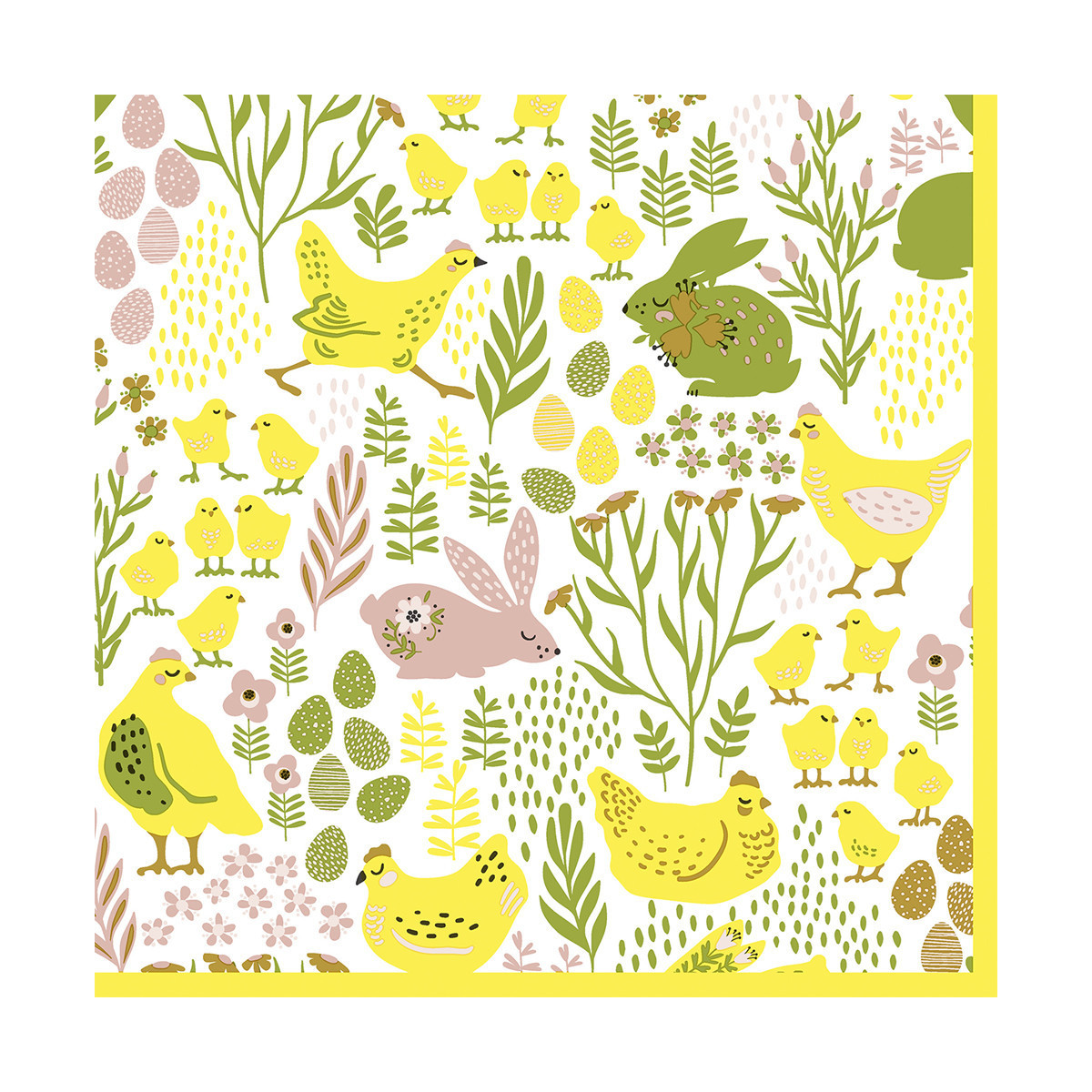 Servilletas 33x33 Bunnies Chicks
