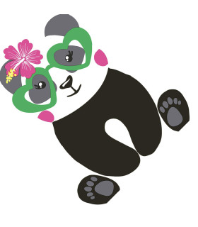 Servilletas 33x33 Troqueladas Silhouette Panda