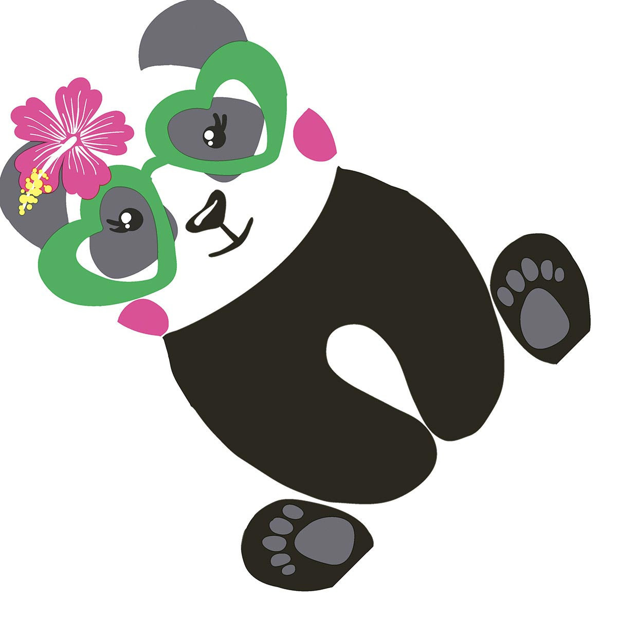 Servilletas 33x33 Troqueladas Silhouette Panda
