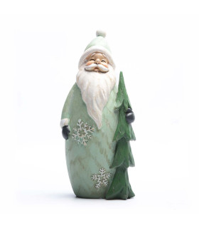 Adorno de Papá Noel con Pino 24 cm Alparamis