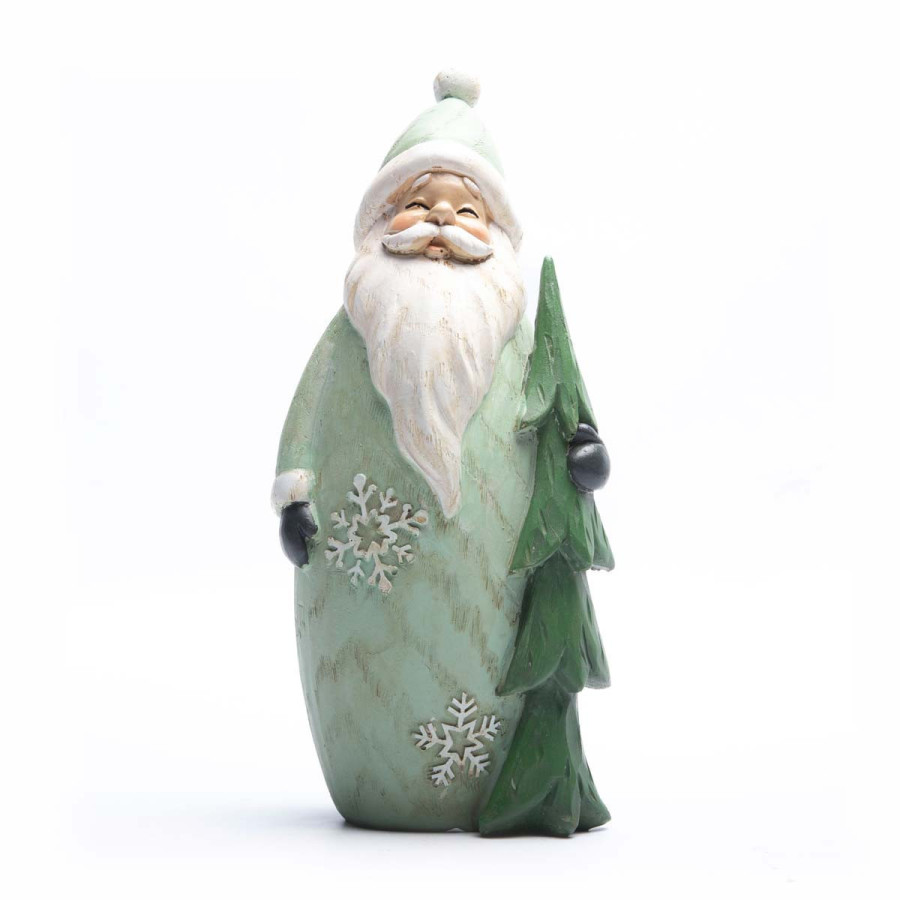 Adorno de Papá Noel con Pino 24 cm Alparamis