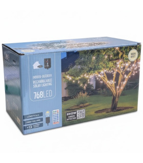 Guirnalda de 768 Luces LED Solar y USB Blanco Cálido Alparamis