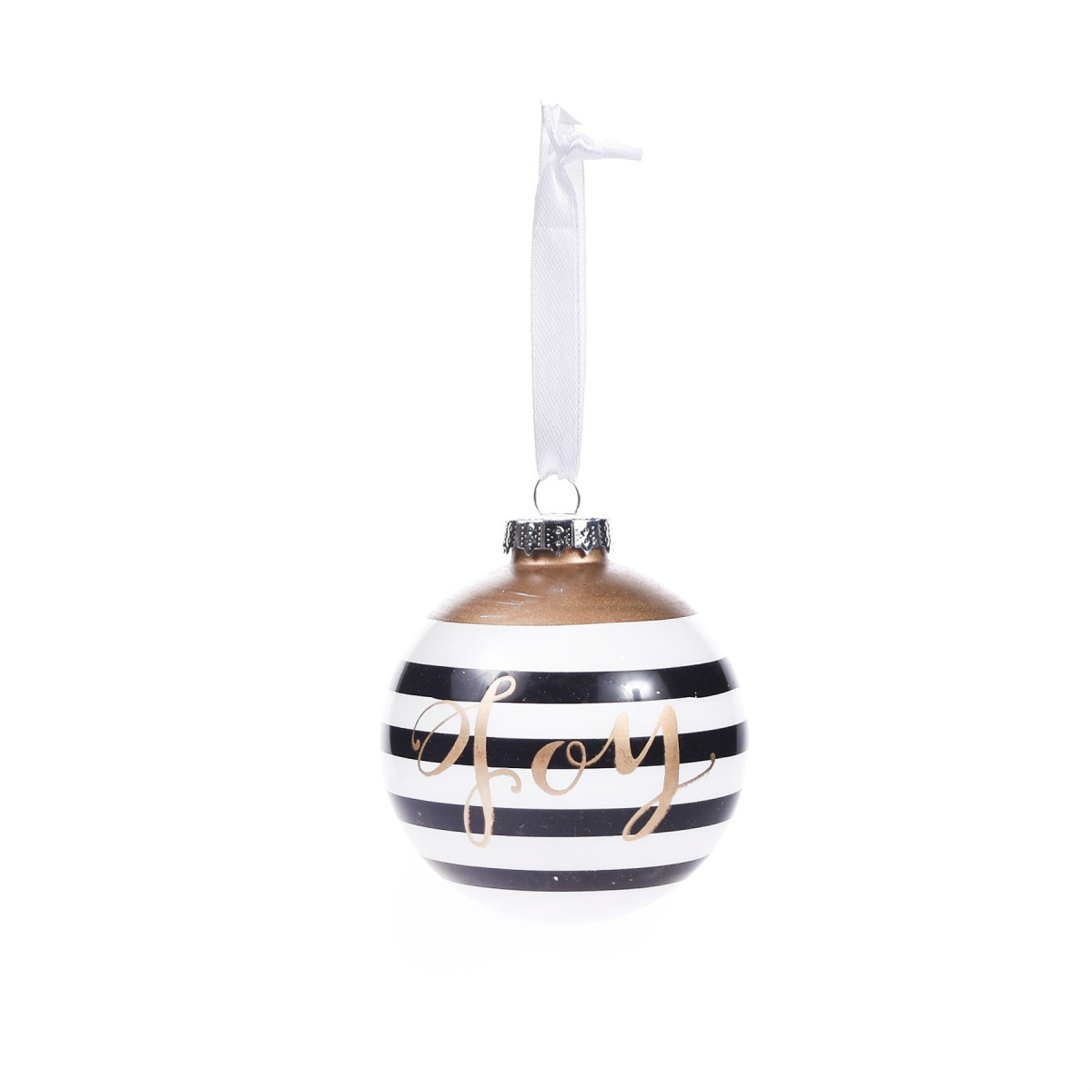 Bola Vidrio dorada y negra 7 cm