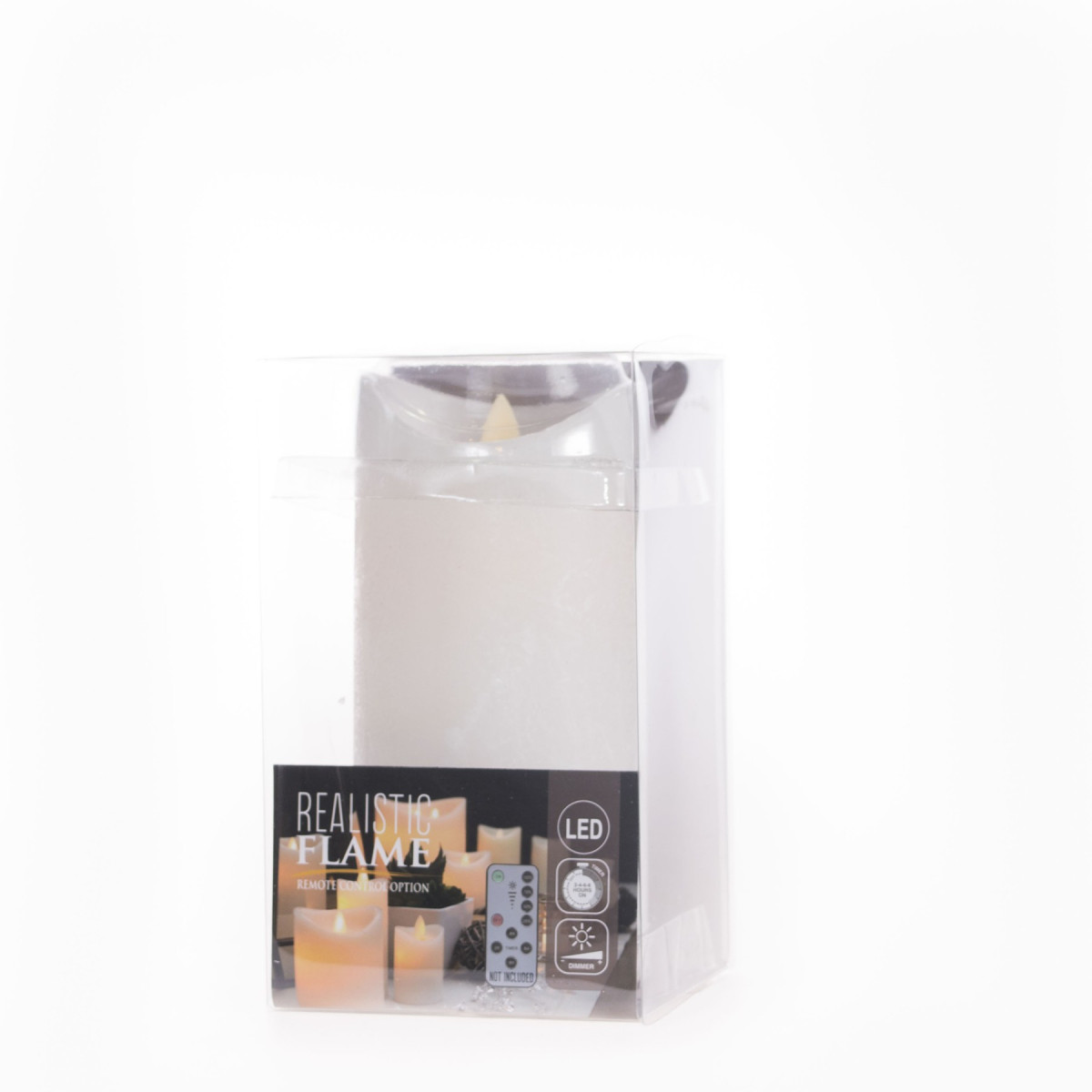 Vela LED Blanca 8 x 15 cm