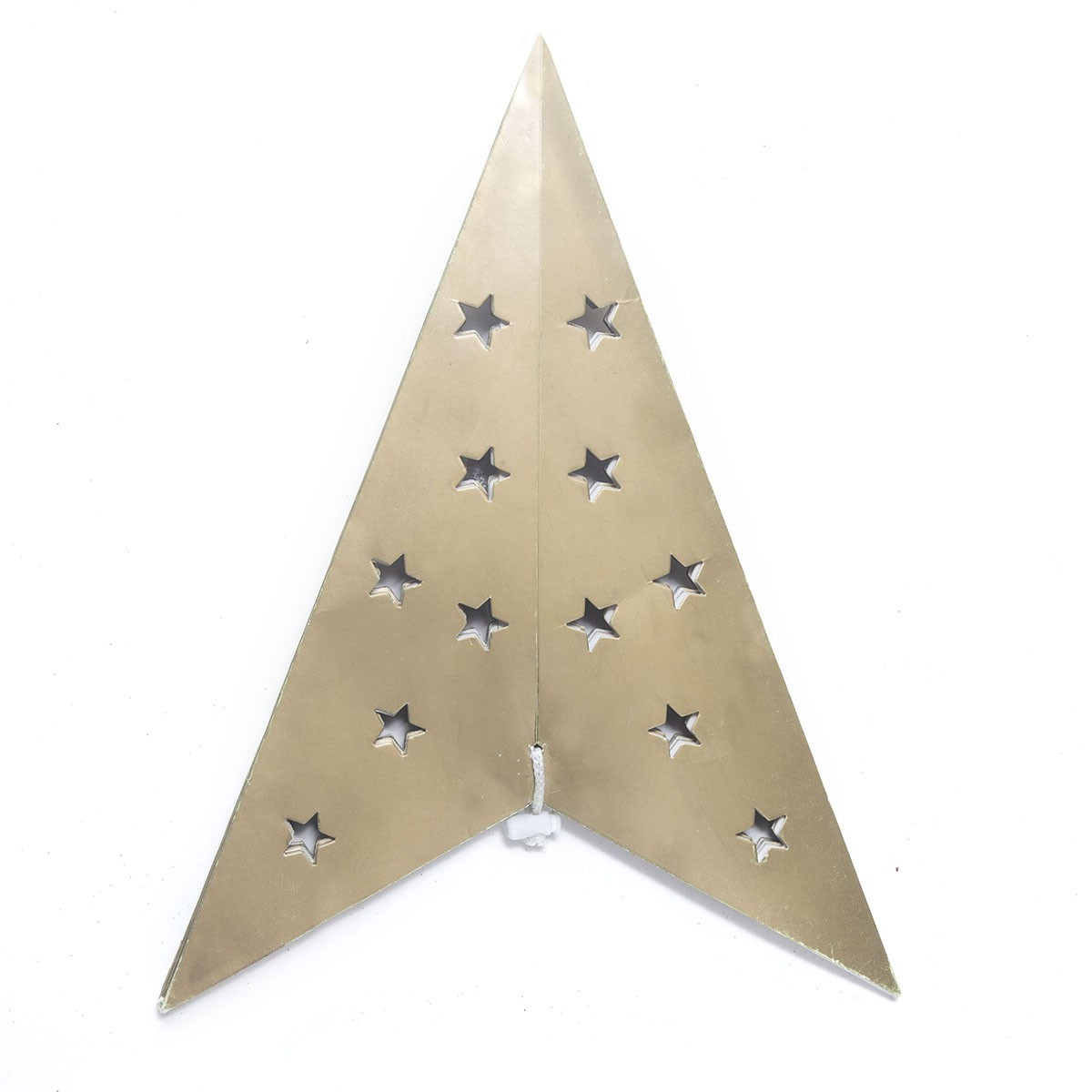 Estrella de Papel dorada con LED 60 cm