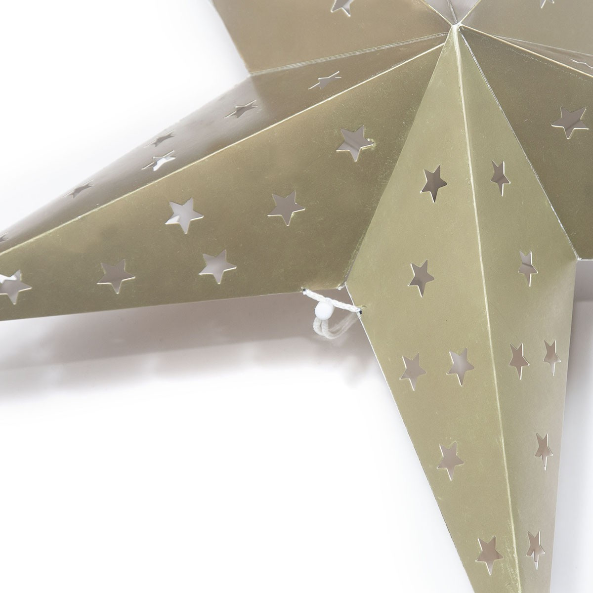 Estrella de Papel dorada con LED 60 cm