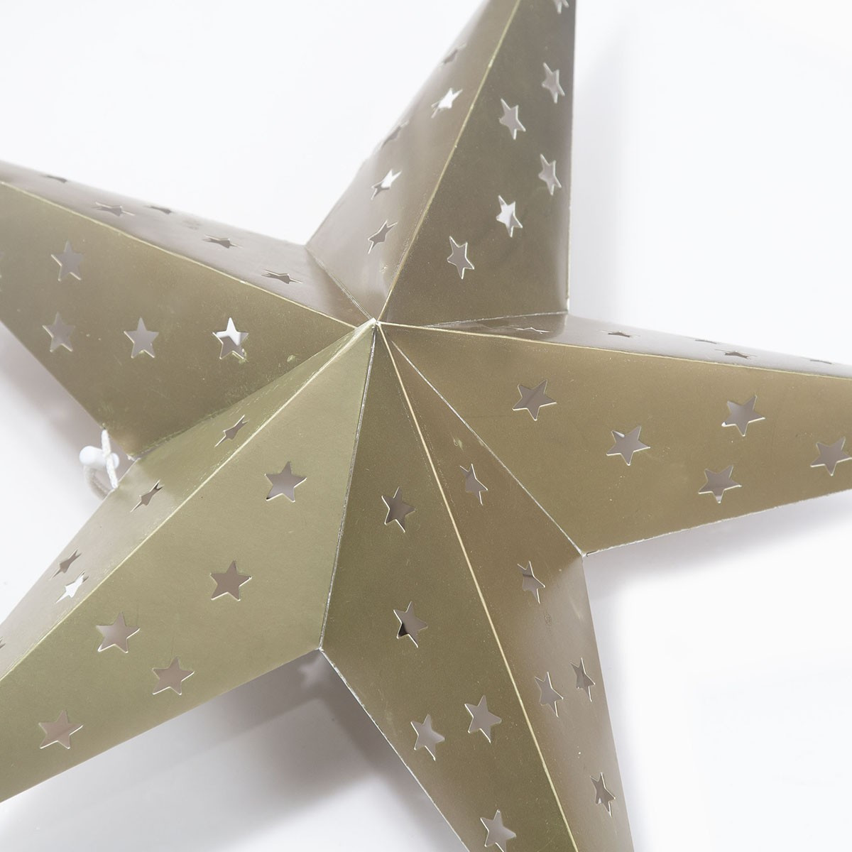 Estrella de Papel dorada con LED 60 cm