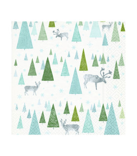 Servilleta 33X33 Graphical Wood Xmas