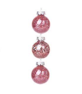Bola de Glitter Roja de 6cm