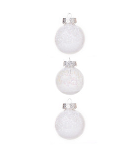 Bola de Glitter Blanca de 6cm