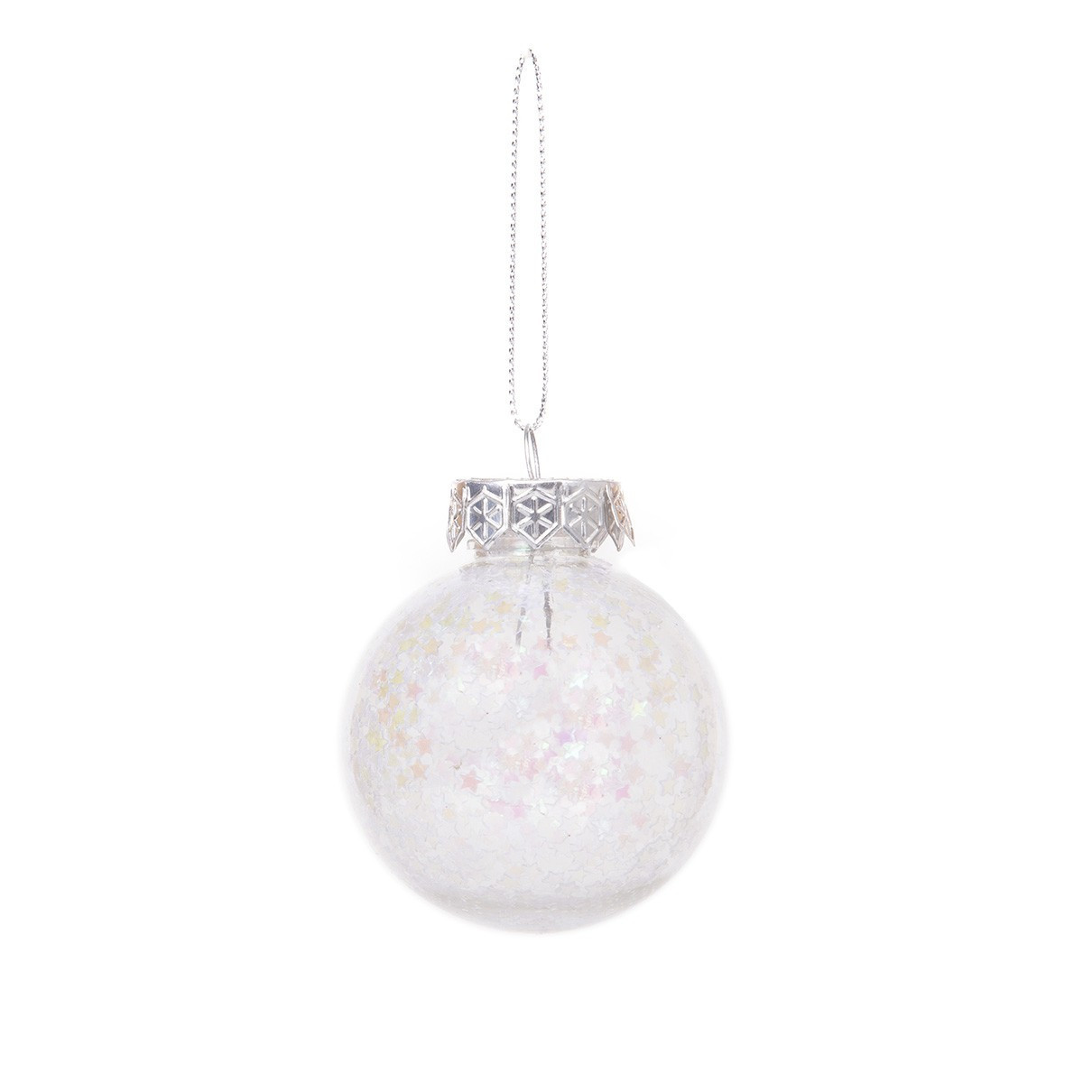 Bola de Glitter Blanca de 6cm