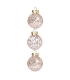 Bola de Glitter Champagne de 6 cm